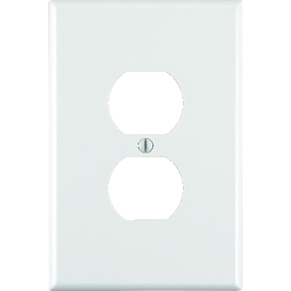 Leviton White 1 gang Thermoset Plastic Duplex Outlet Wall Plate 88103